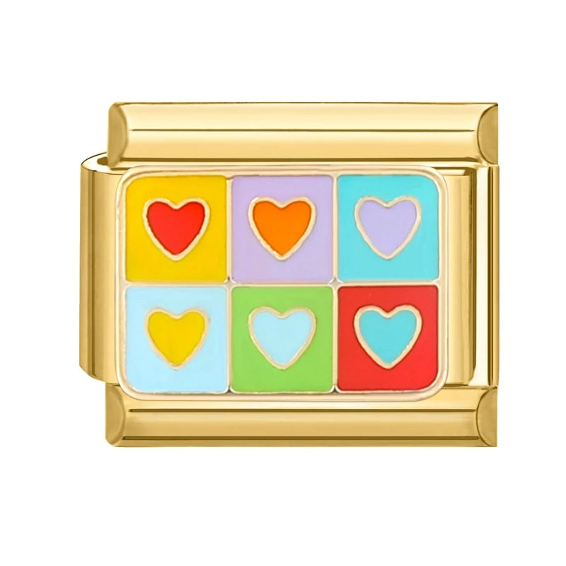 Heart Colors Charm